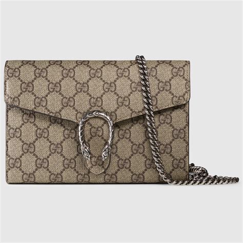 dionysus web stripe leather wallet on a chain gucci|gucci gg supreme web wallet.